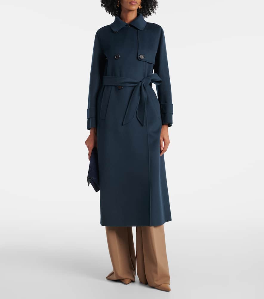 Belted virgin wool coat