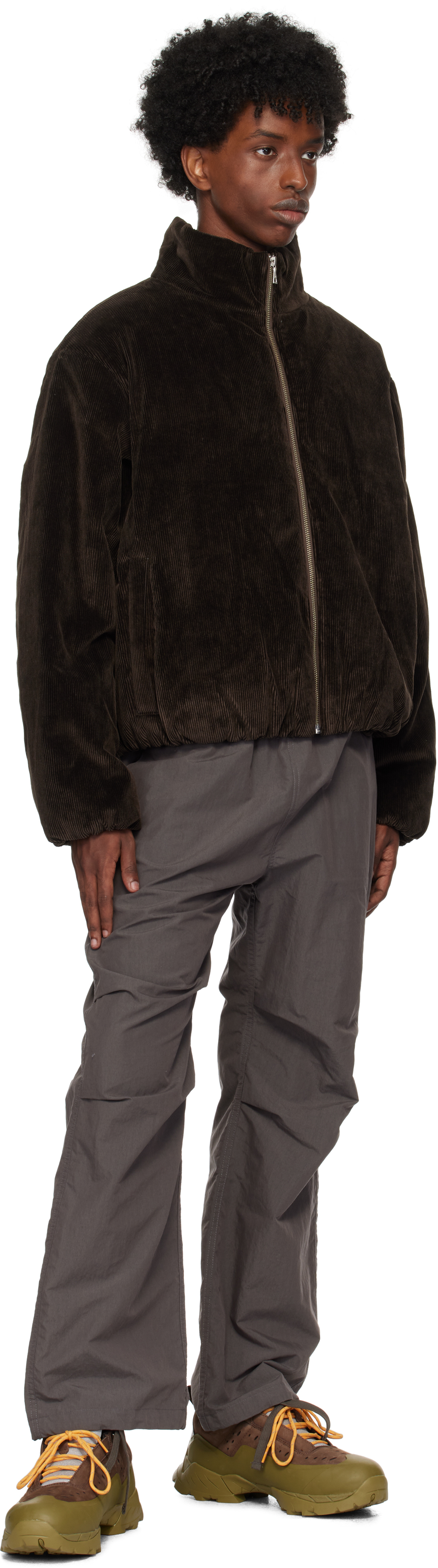 John Elliott Brown Corduroy Puffer Jacket