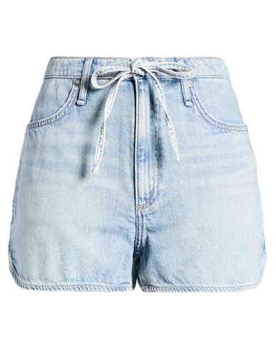 Woman Denim shorts Blue Size M Cotton, Lyocell