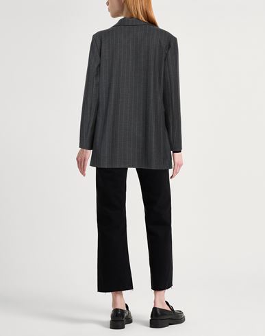 Woman Blazer Charcoal Size 12 Polyester, Viscose, Elastane