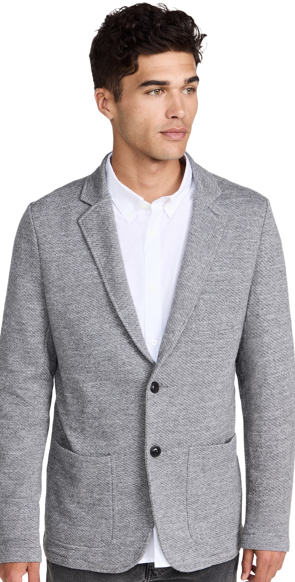 Inlet Knit Blazer Medium Grey Melange