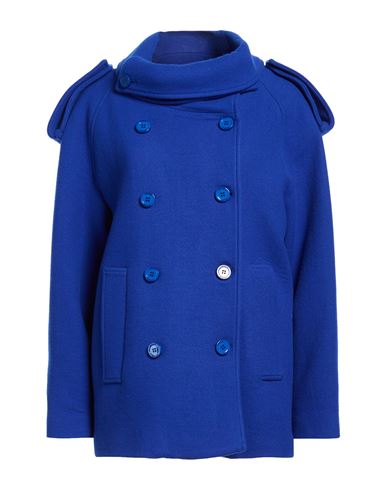 Woman Coat Bright blue Size 2 Virgin Wool, Polyamide, Cashmere