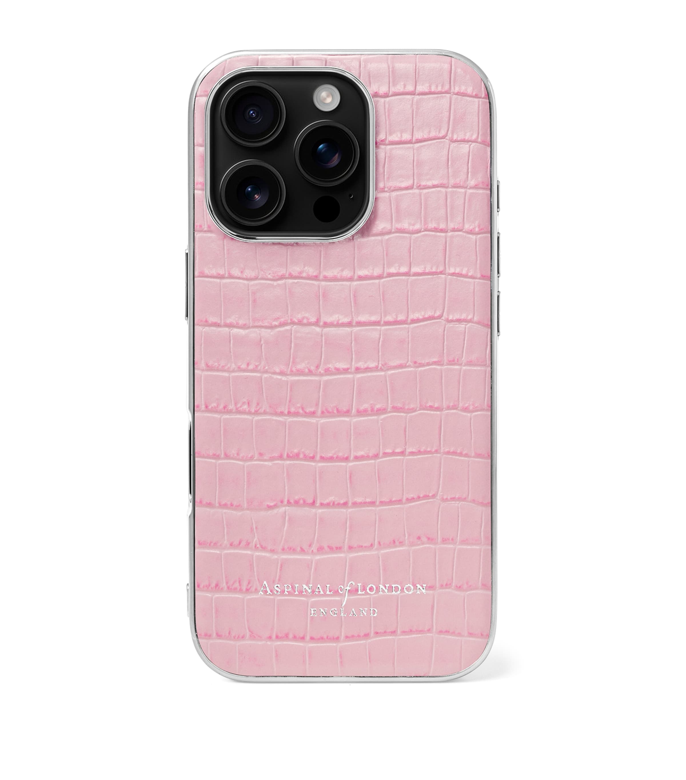 Croc-Embossed Leather iPhone 16 Pro Case