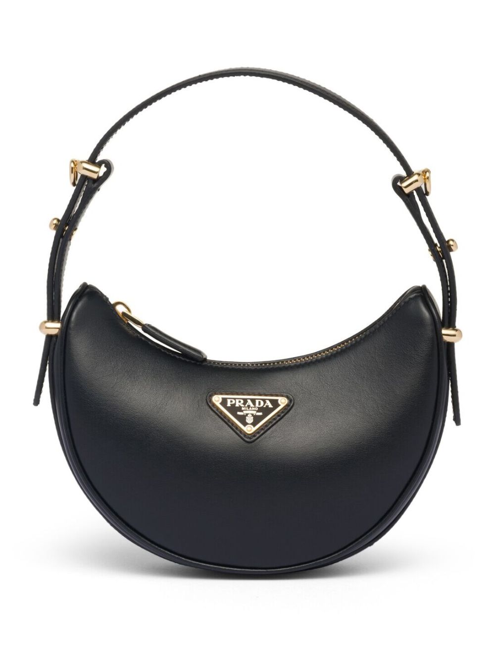 Arqué leather mini bag - Black