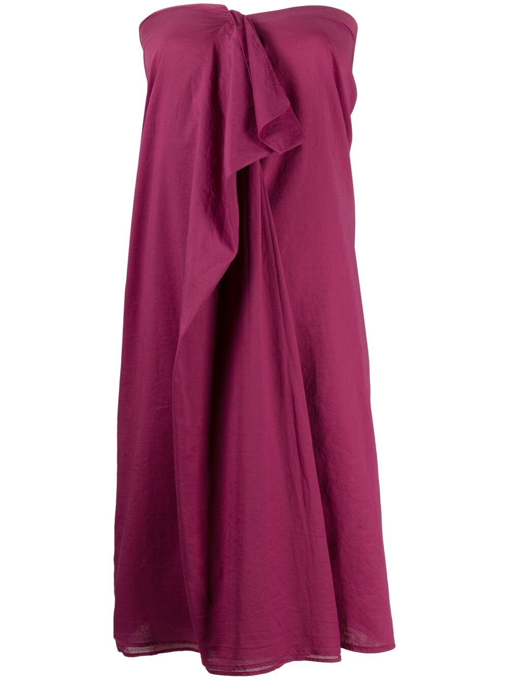 2000s ruffled detailing strapless dress - Pink
