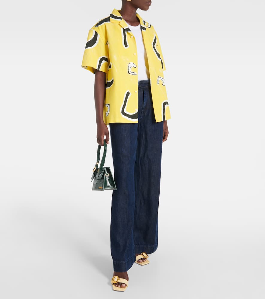 High-rise wide-leg jeans