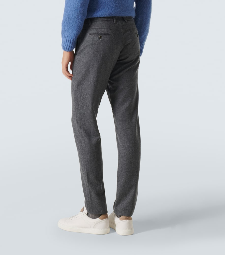 Wool straight pants