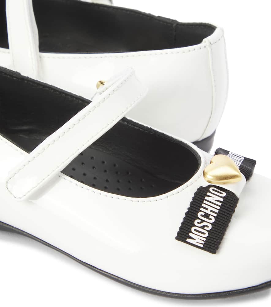 Moschino Kids Patent leather ballet flats