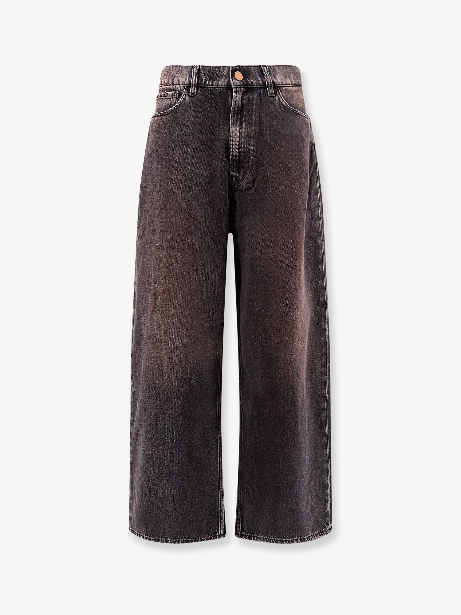 Wide-leg Denim Jeans — Black