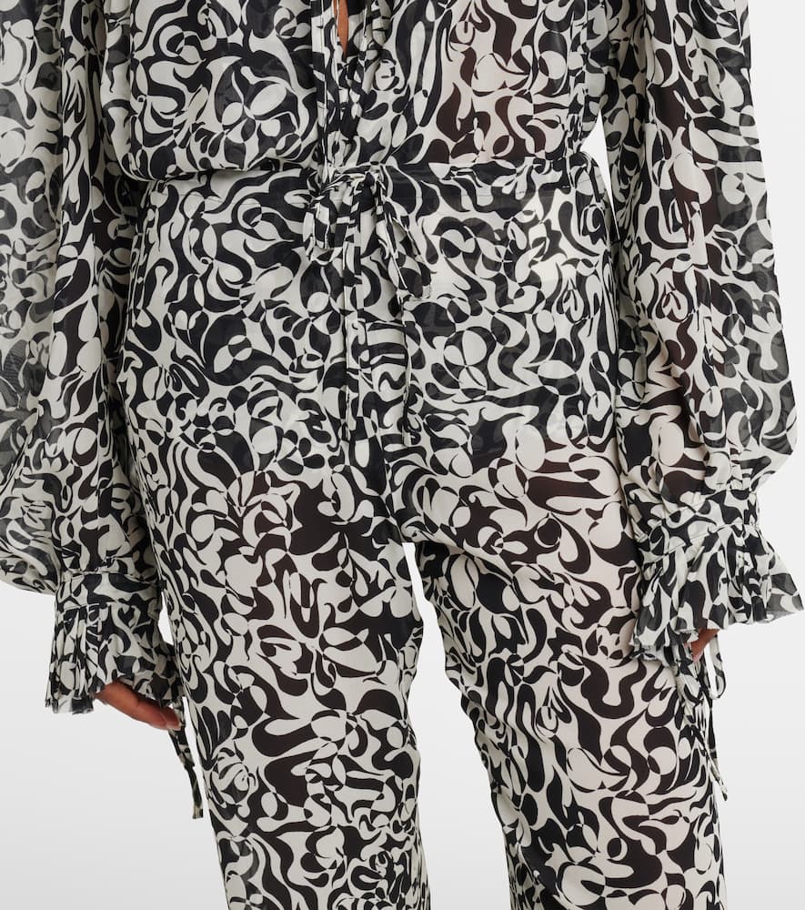 Printed straight pants