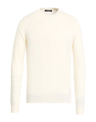 Man Sweater White Size 36 Virgin Wool, Cashmere