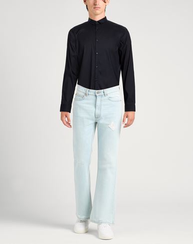 Man Shirt Midnight blue Size M Lyocell, Polyamide, Elastane