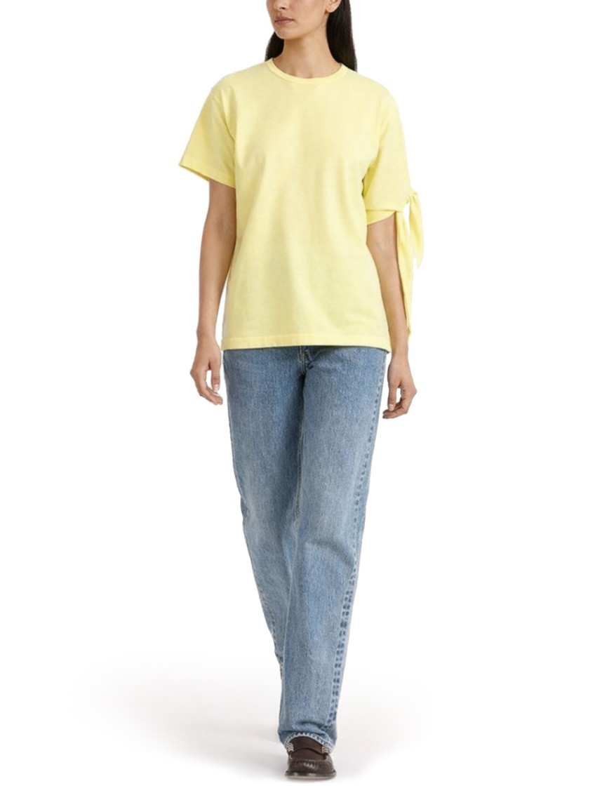 Yellow Solid Crew Neck T-Shirt