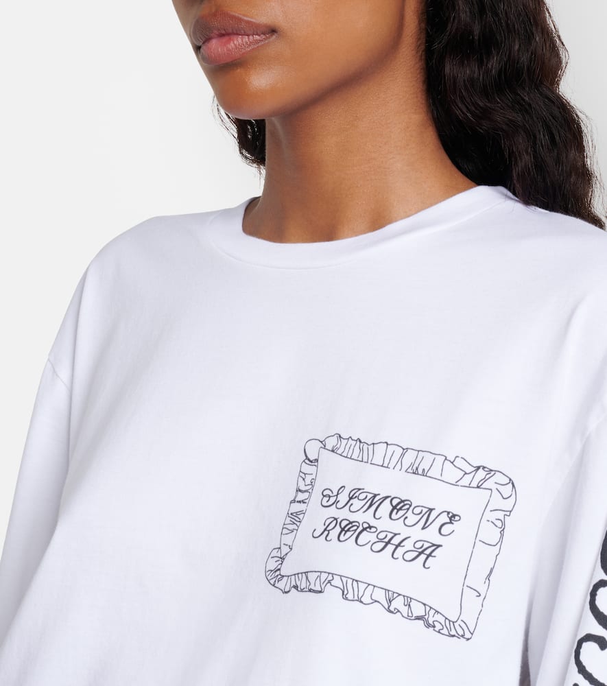 Printed cotton jersey top
