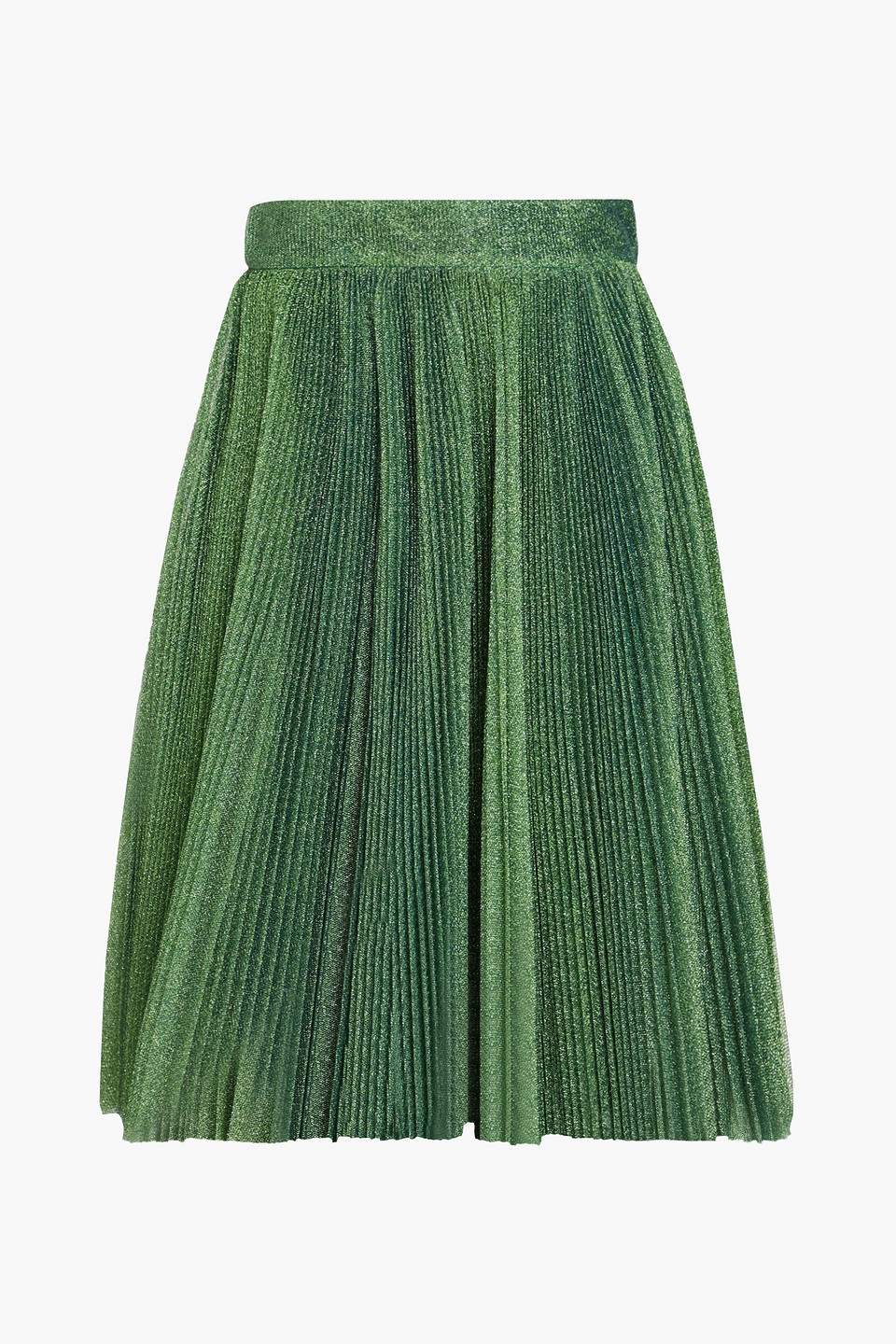 Pleated metallic tulle skirt