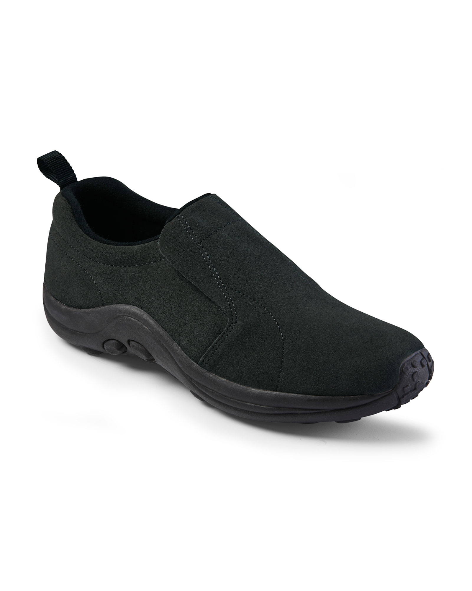 Casual Suede Slip-Ons in Grey, Rubber