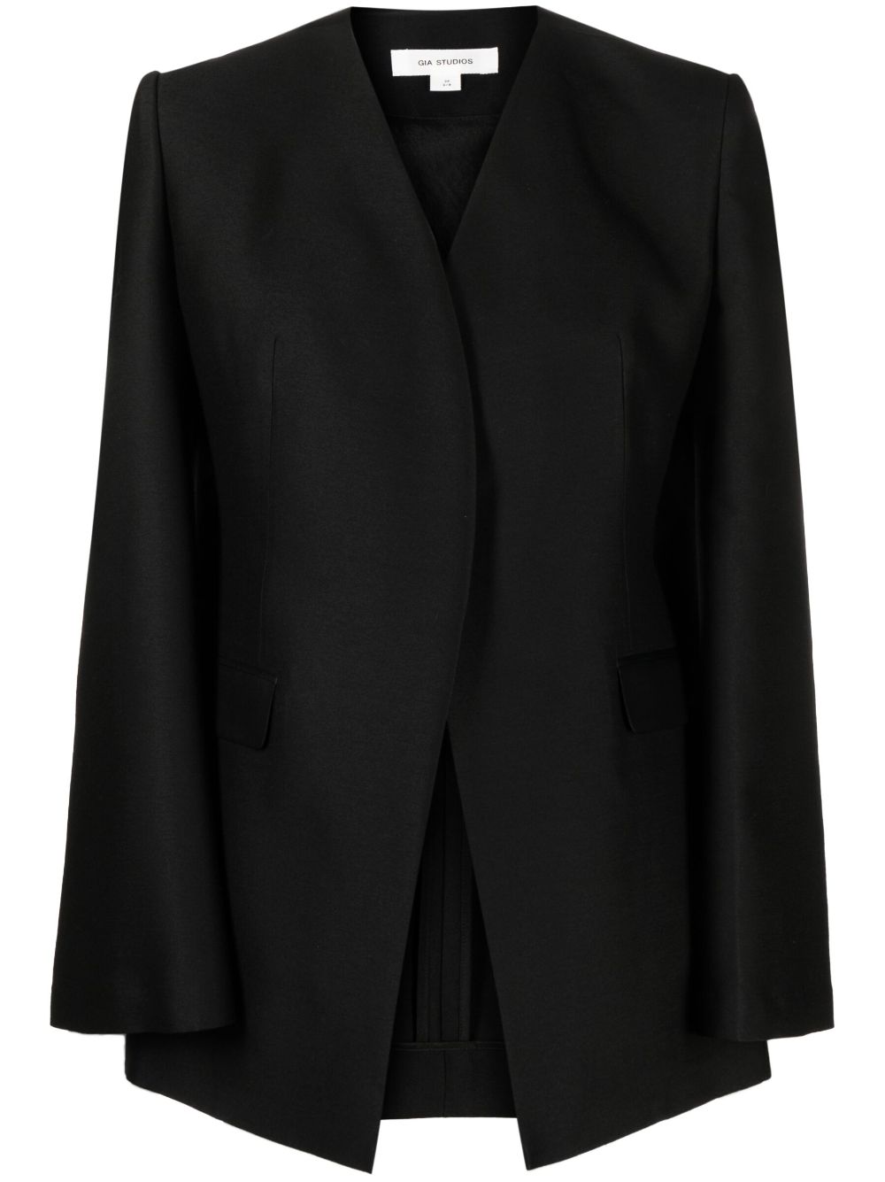 Gia wide-sleeved blazer - Black