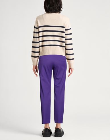 Woman Pants Purple Size 6 Polyester, Viscose, Elastane