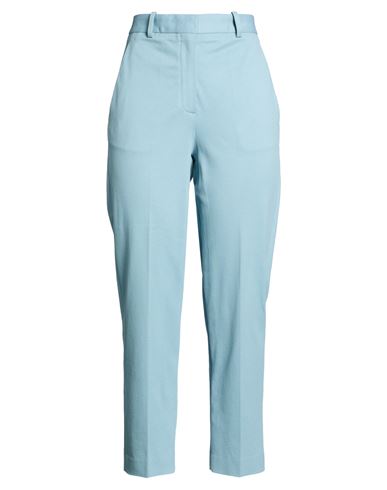 Woman Pants Pastel blue Size 4 Cotton, Elastane