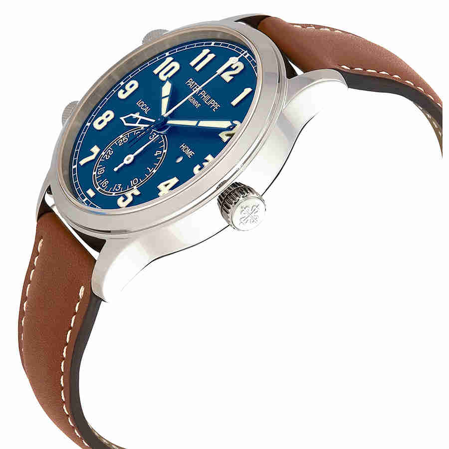 Calatrava Pilot Travel Time 18kt White Gold Automatic Mens Watch 5524G-001