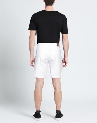 Man Shorts & Bermuda Shorts White Size 28 Cotton, Elastane