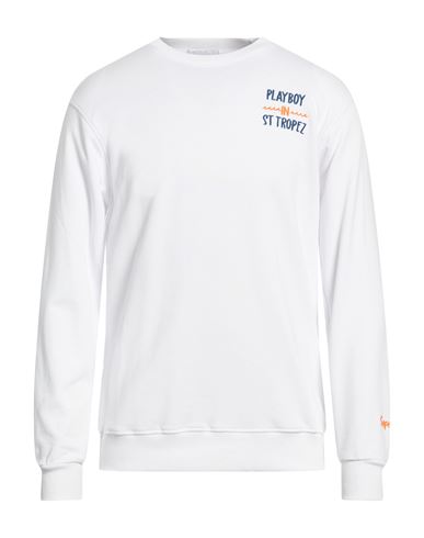 Man Sweatshirt White Size L Cotton