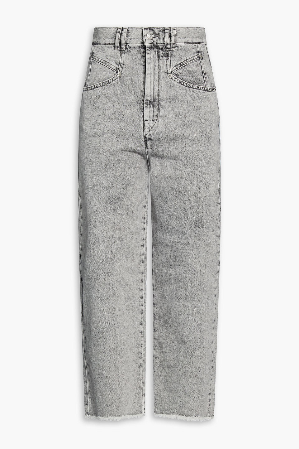 Dilali cropped high-rise tapered jeans - Gray - FR 36
