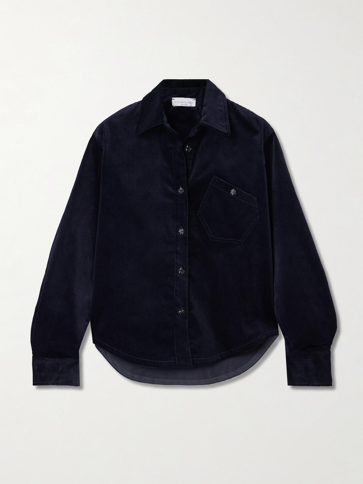 Bartolomeo Cotton-corduroy Shirt - Blue