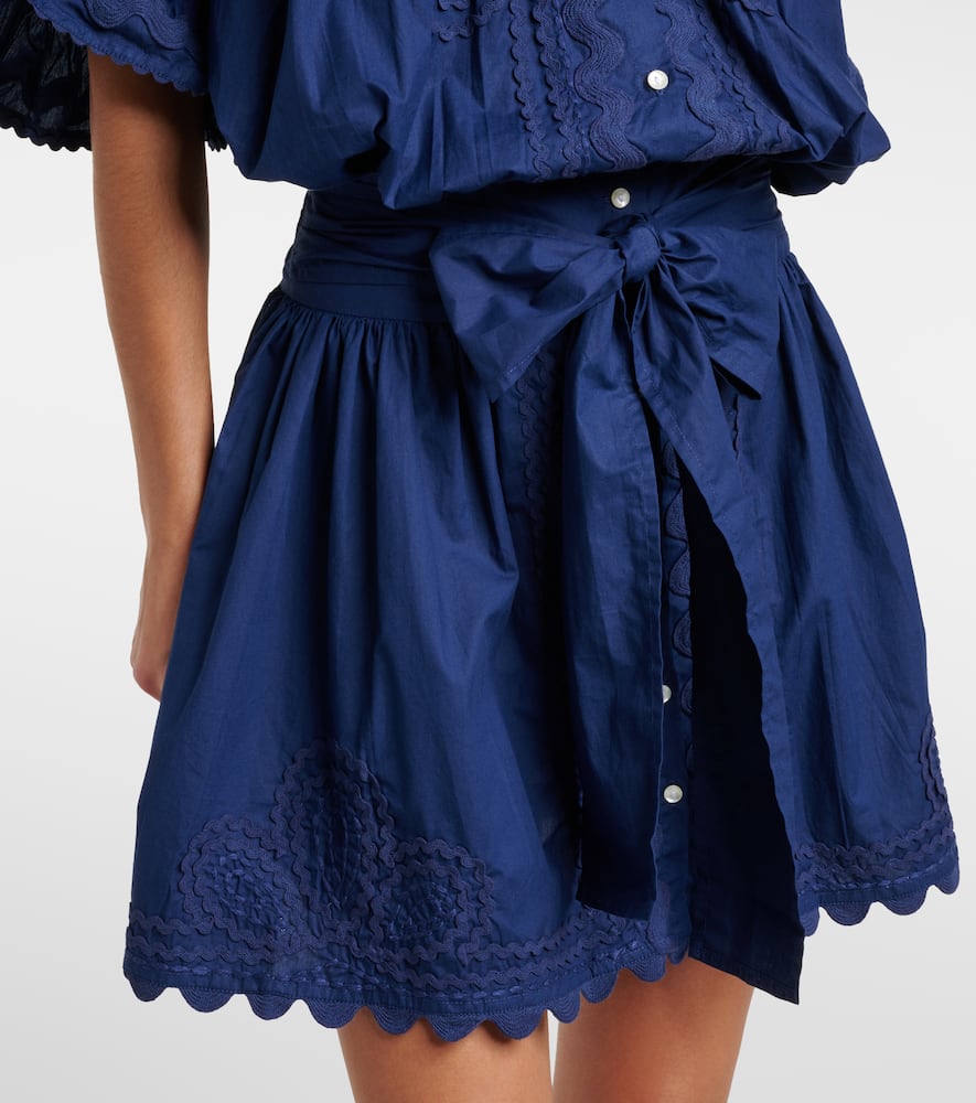 Embroidered cotton poplin minidress