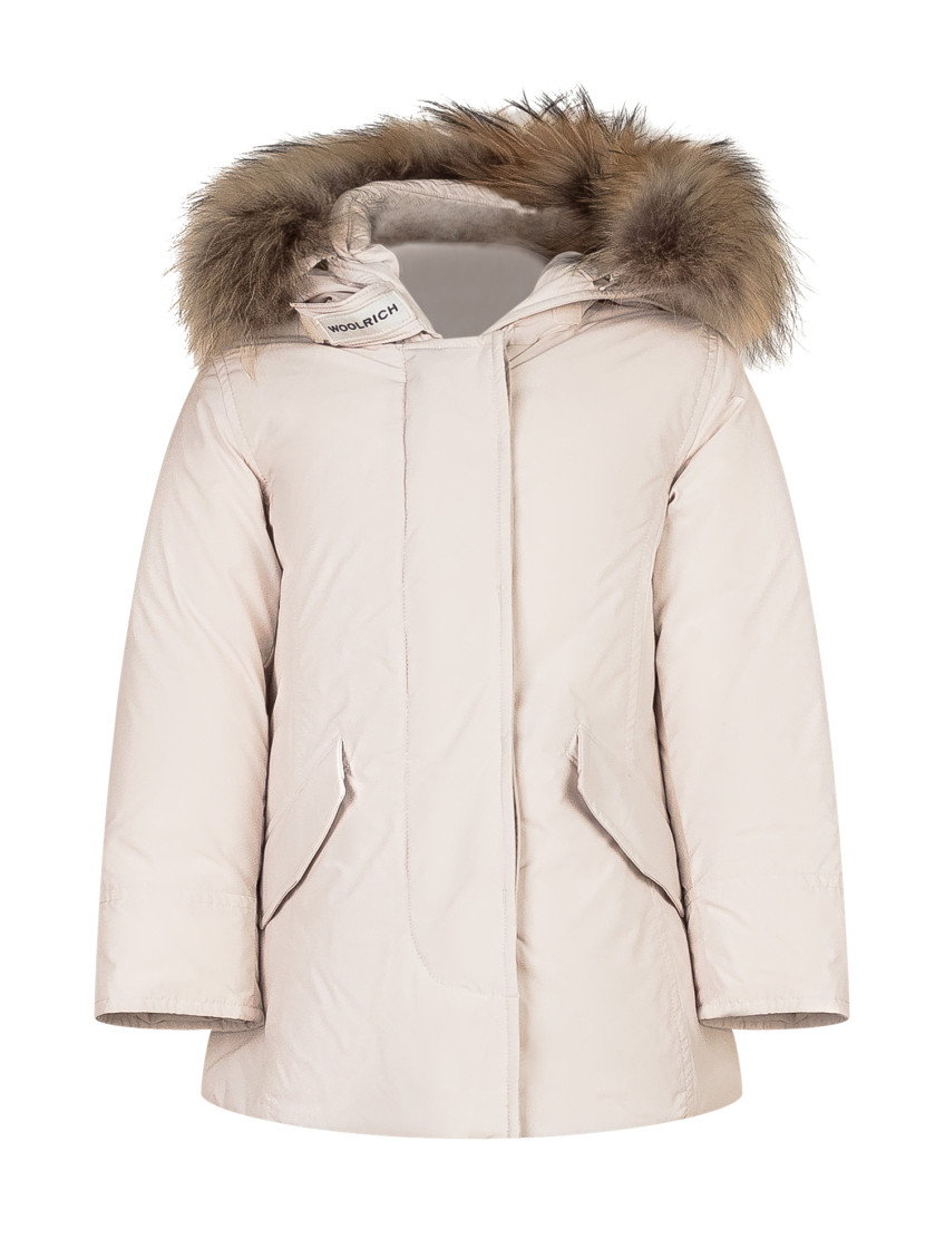 Girls Off White Hood Trench Coat