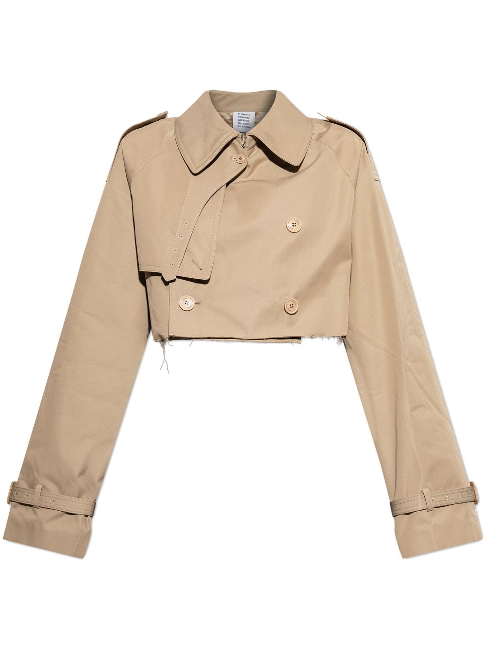 Cropped trench jacket - Brown