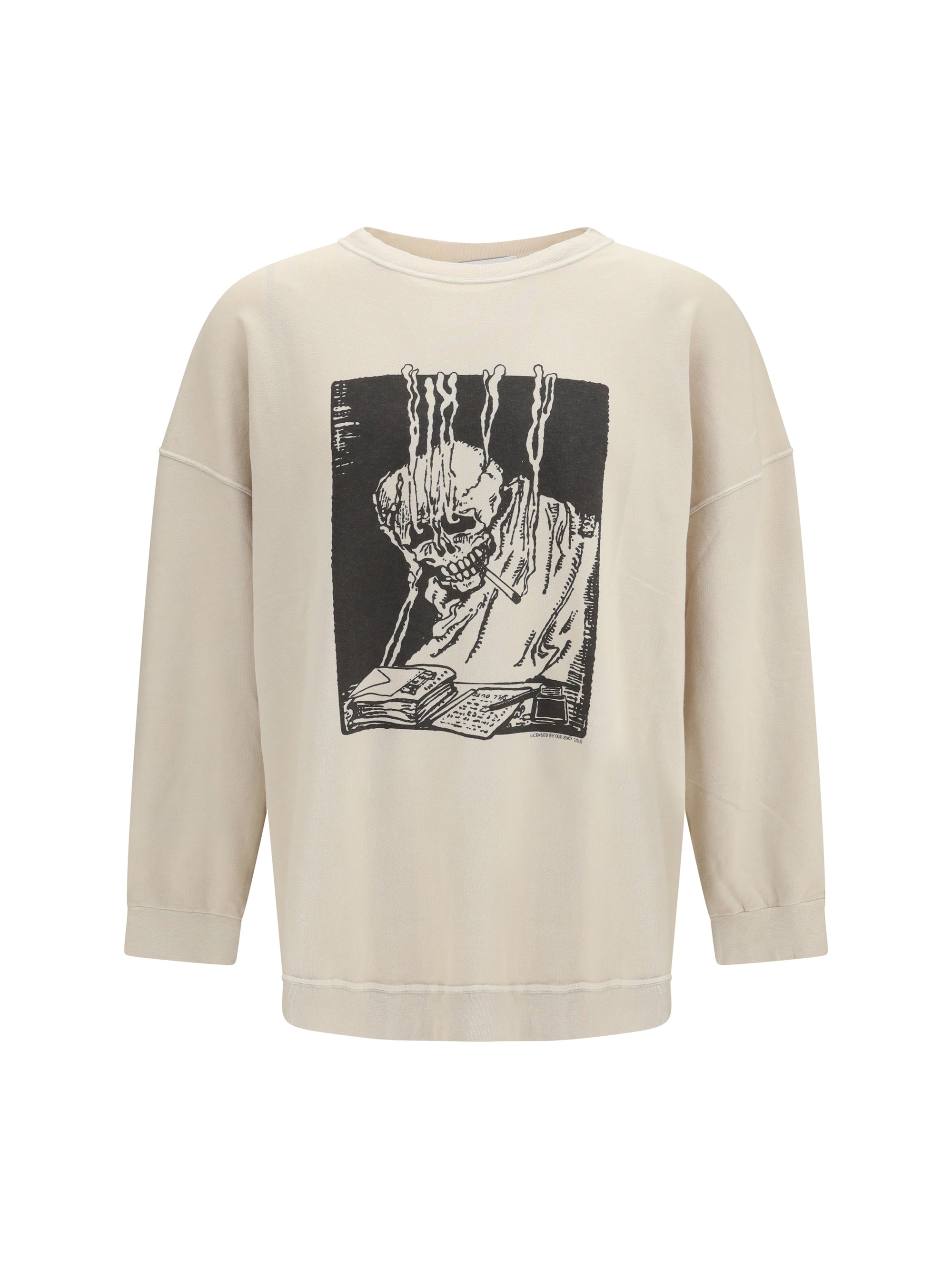 Graphic Print Sweatshirt — Beige