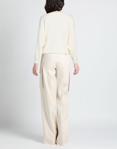 Woman Sweater Ivory Size L Merino Wool, Silk