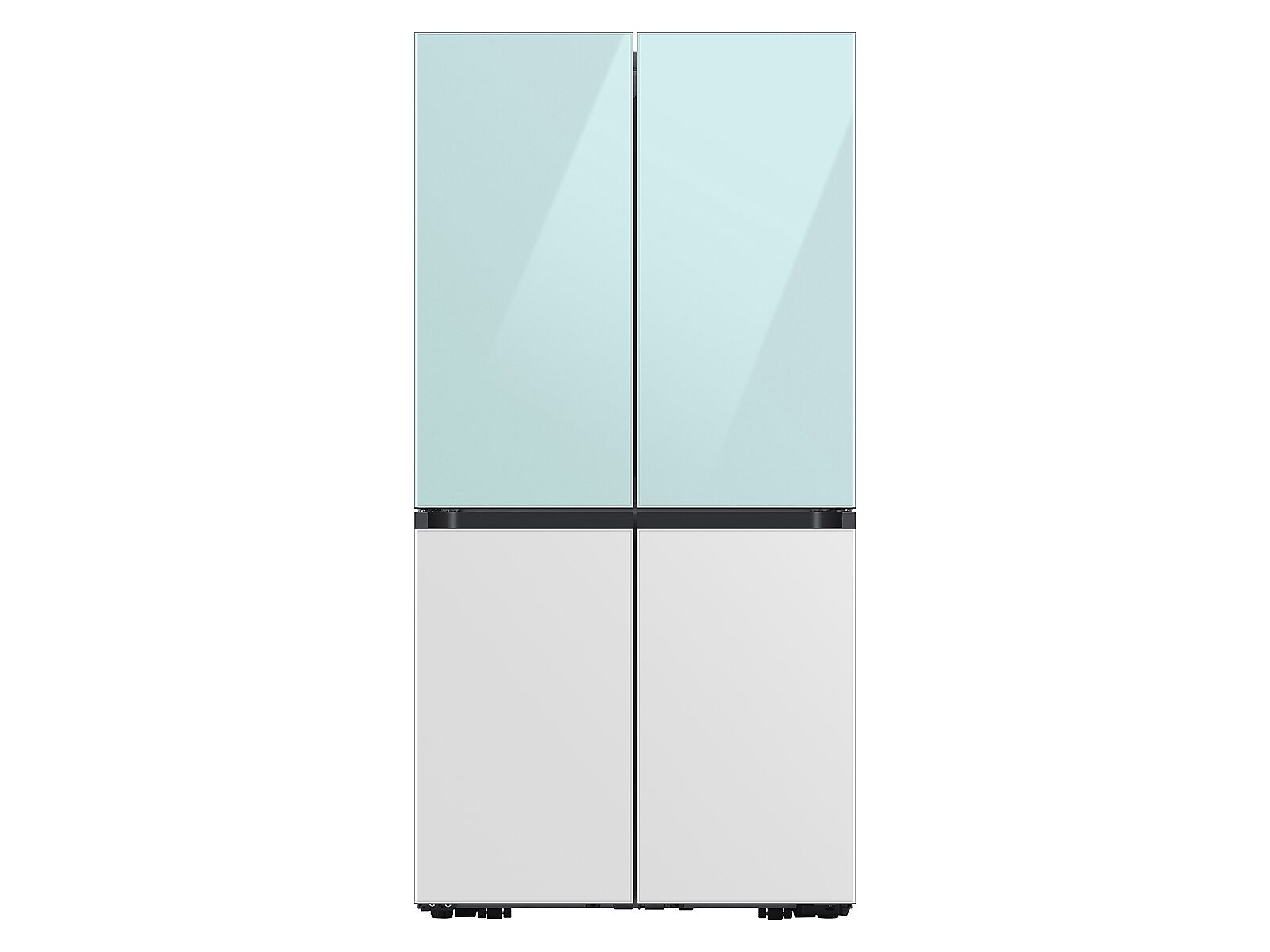 Bespoke 4-Door Flex™ Refrigerator Panel in Morning in Blue Glass - Top Panel(RA-F18DUUCM/AA)