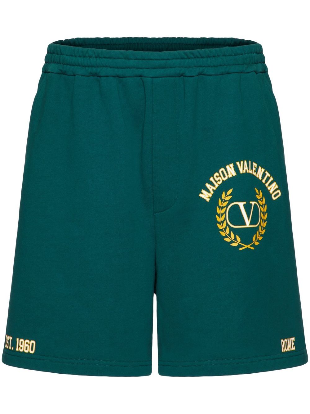 VLogo Signature cotton shorts - Green