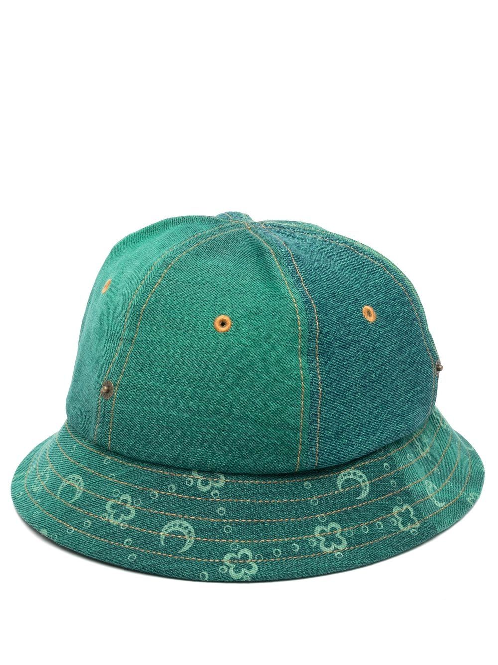 Patchwork denim hat - Blue