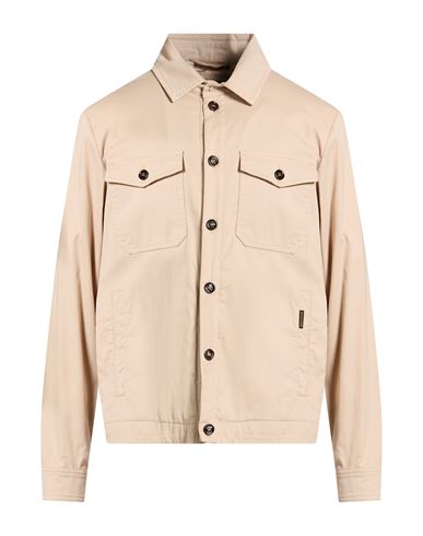 Man Jacket Beige Size 38 Cotton, Silk, Elastane
