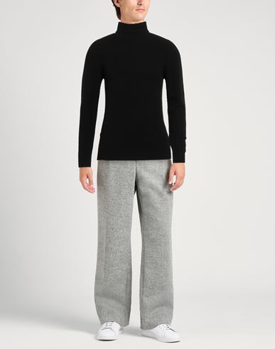 Man Turtleneck Black Size L Viscose, Polyester, Polyamide