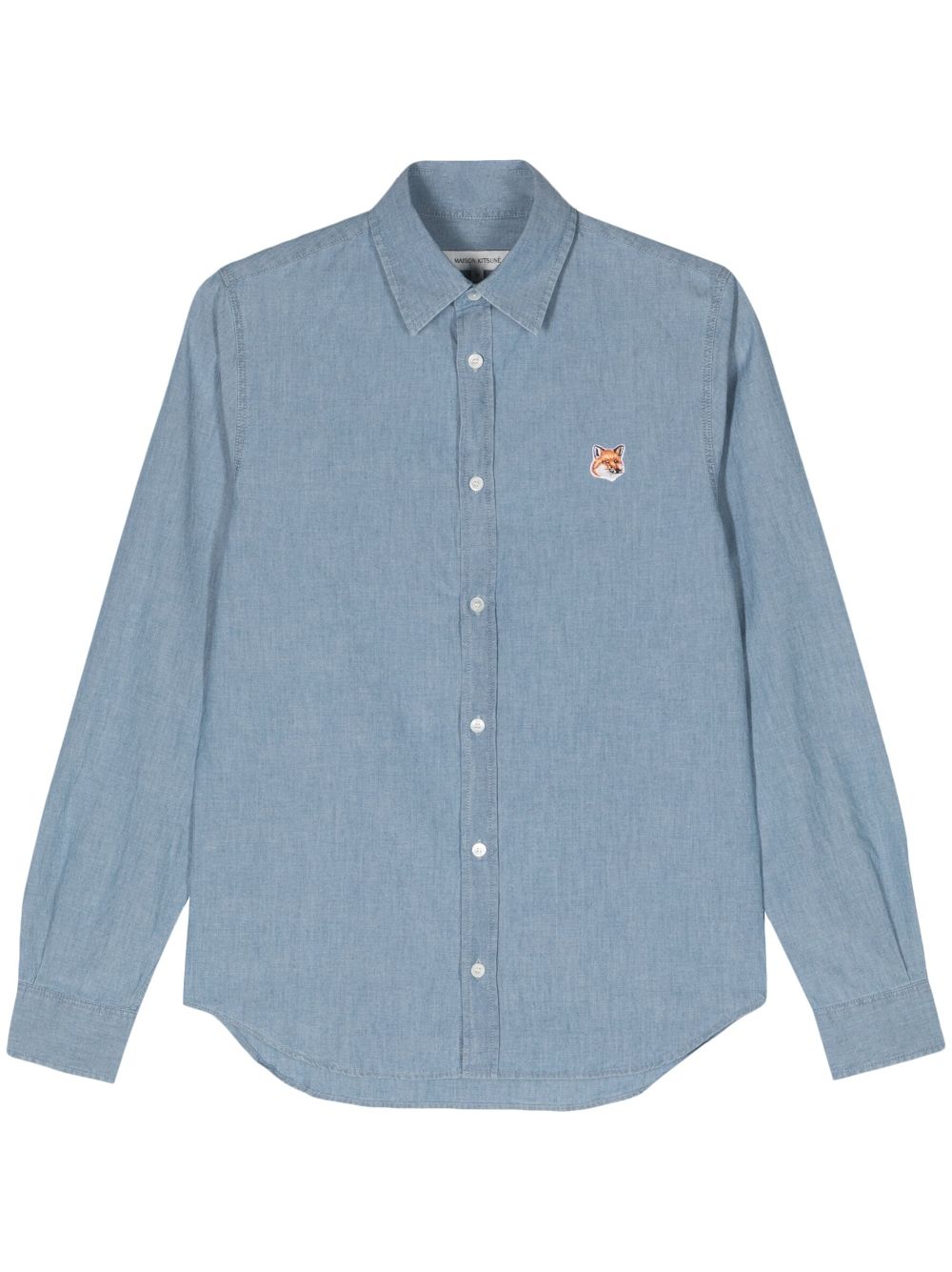 -Camicia In Chambray Di Cotone Fox Head-Uomo