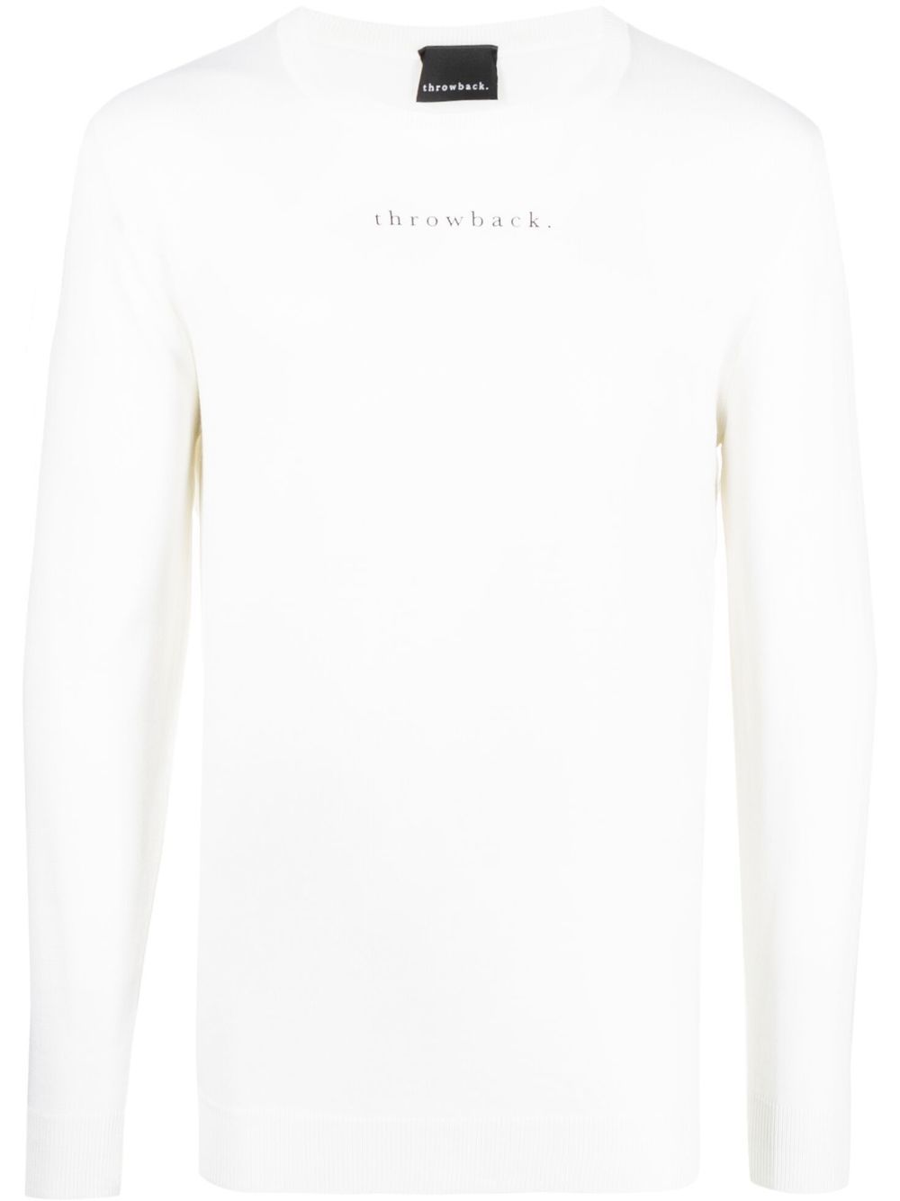 Graphic-print merino-blend jumper - White