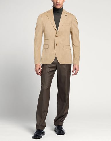 Man Blazer Sand Size 36 Linen, PES, Viscose, Elastane