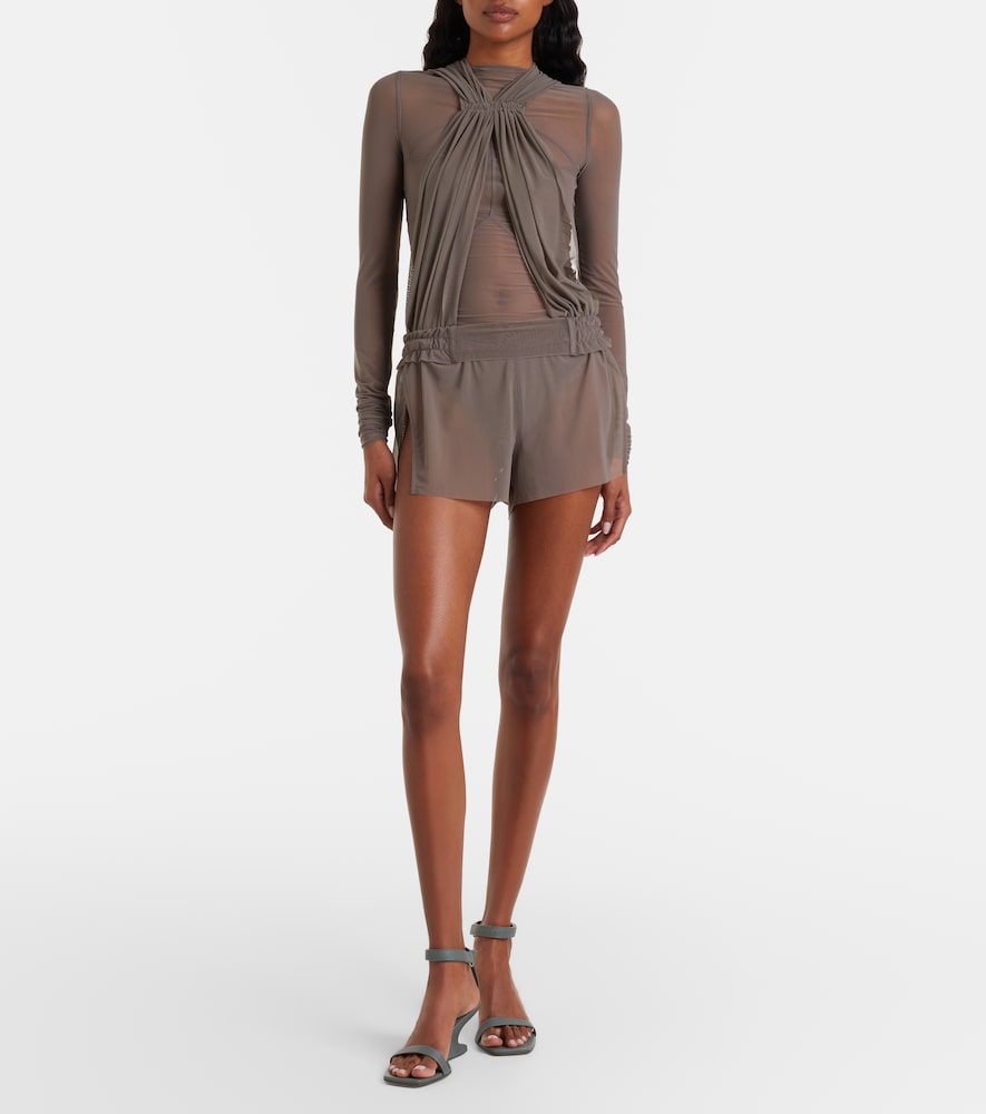 Temple sheer tulle top