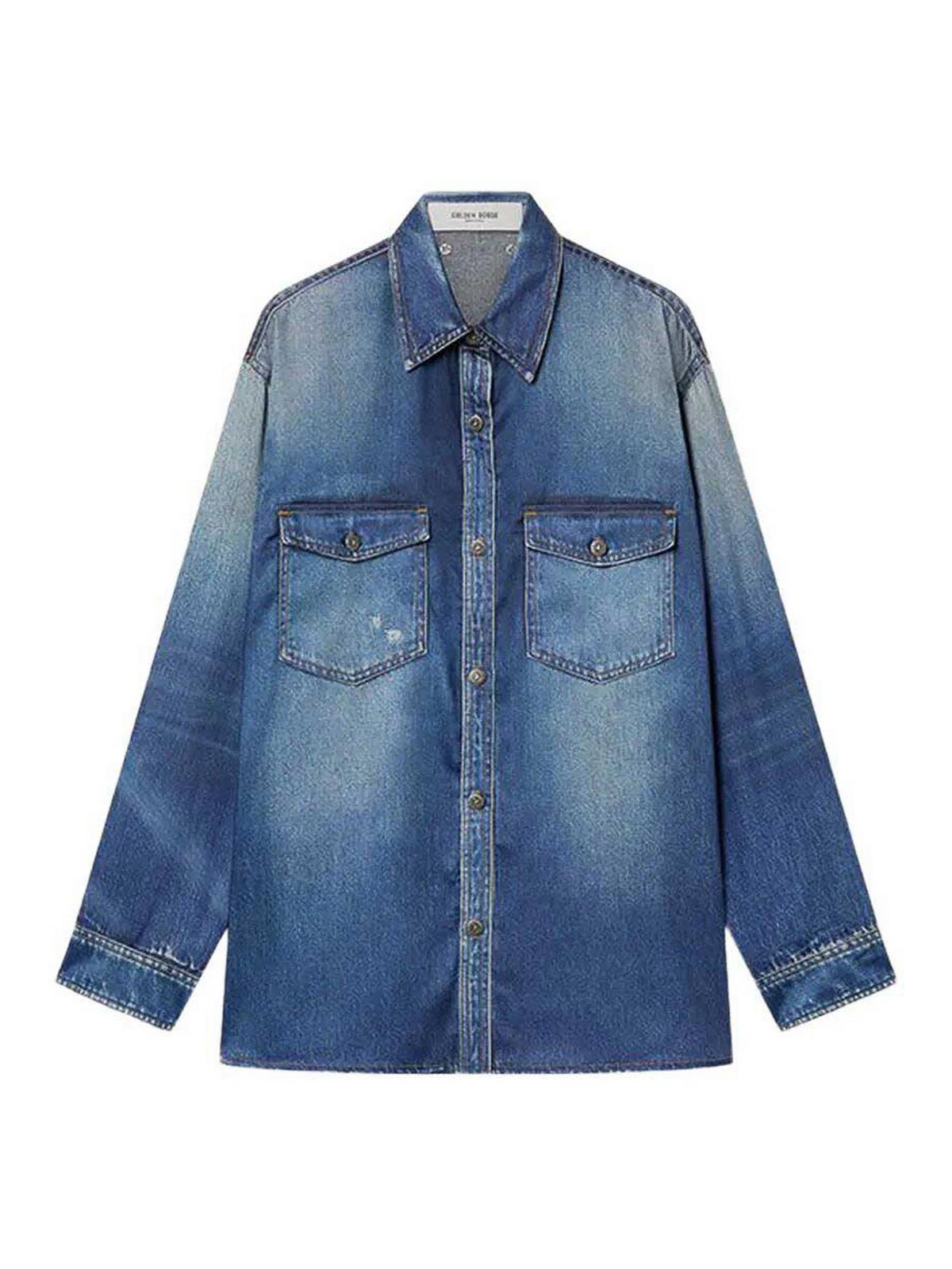 Journey Oversize Denim Shirt With Print