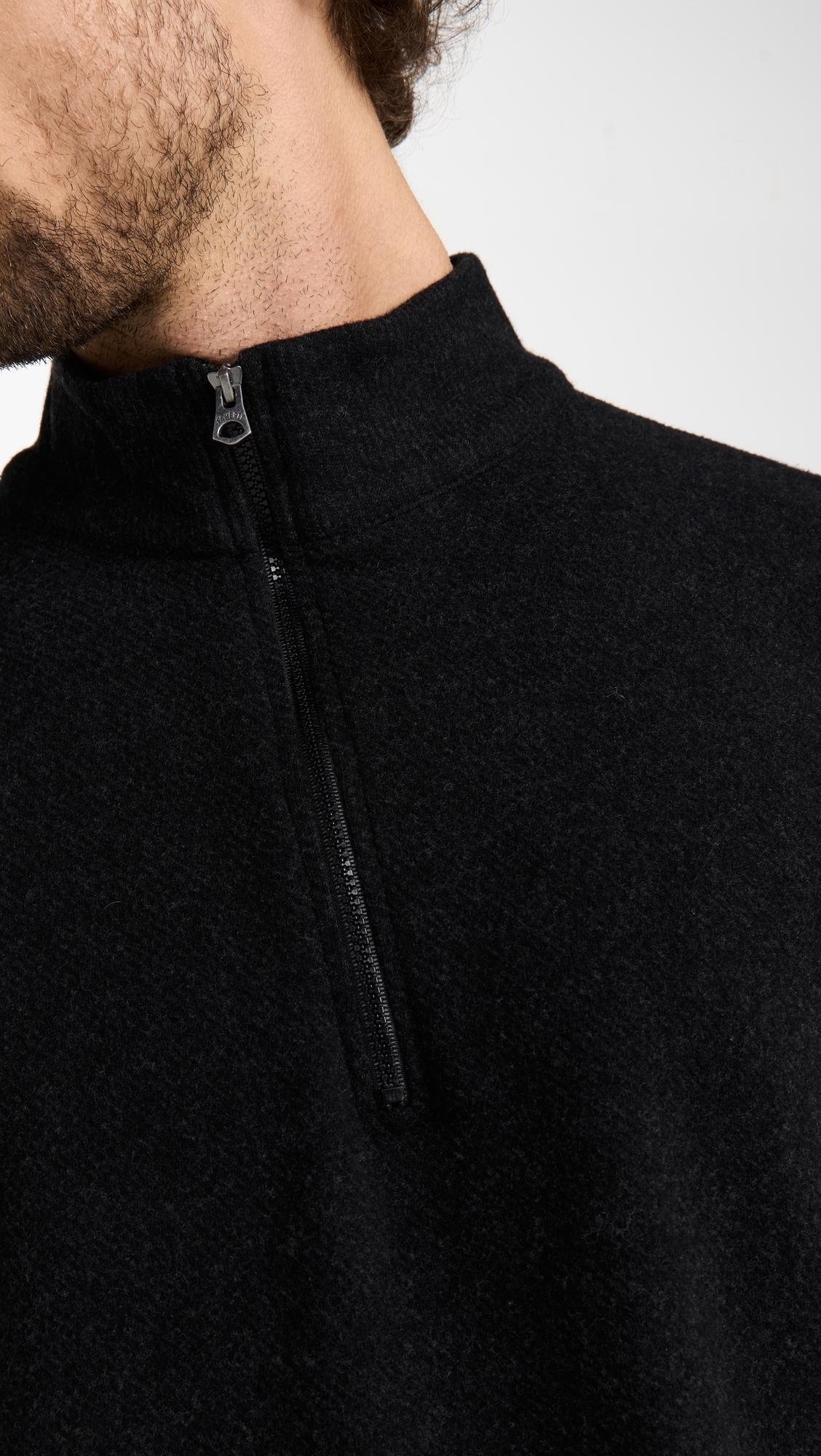 Legend Sweater Quarter Zip Pullover Heathered Black Twill
