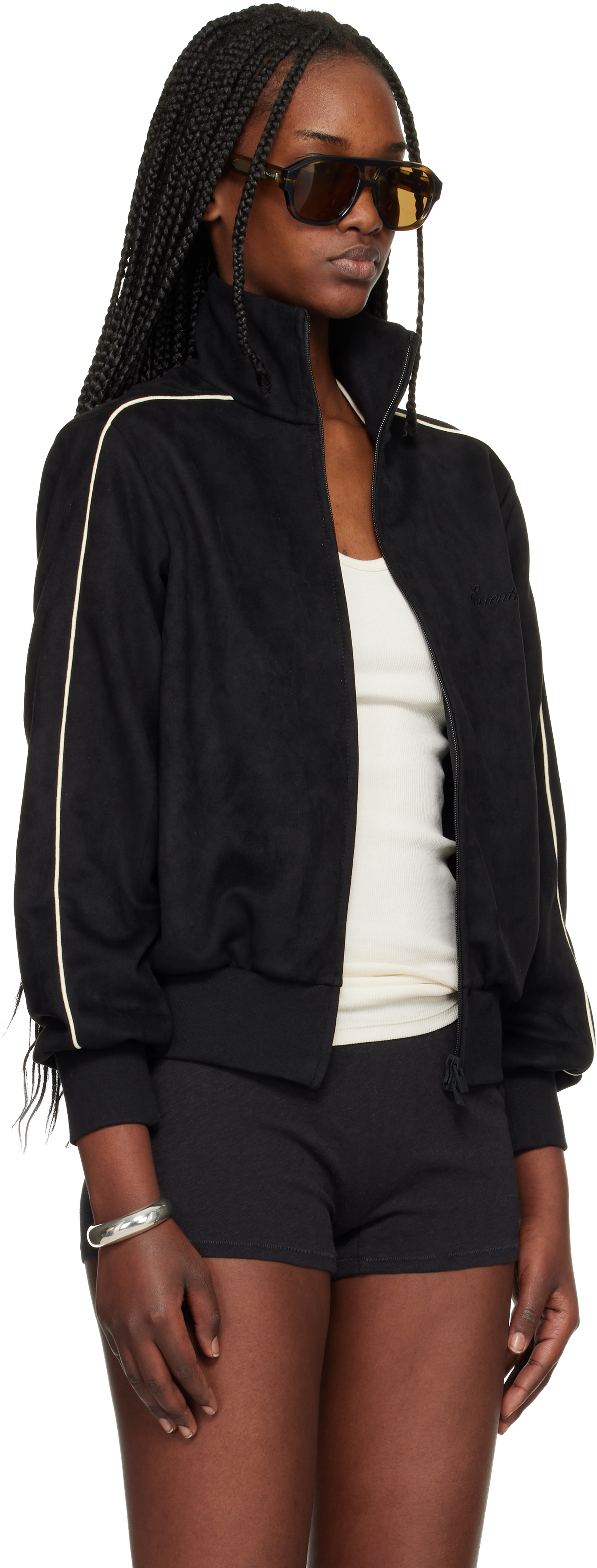 Black Signature Vintage Fit Track Jacket