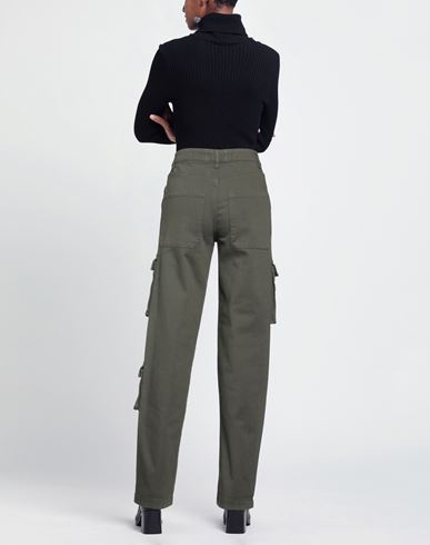 Woman Pants Military green Size 4 Cotton