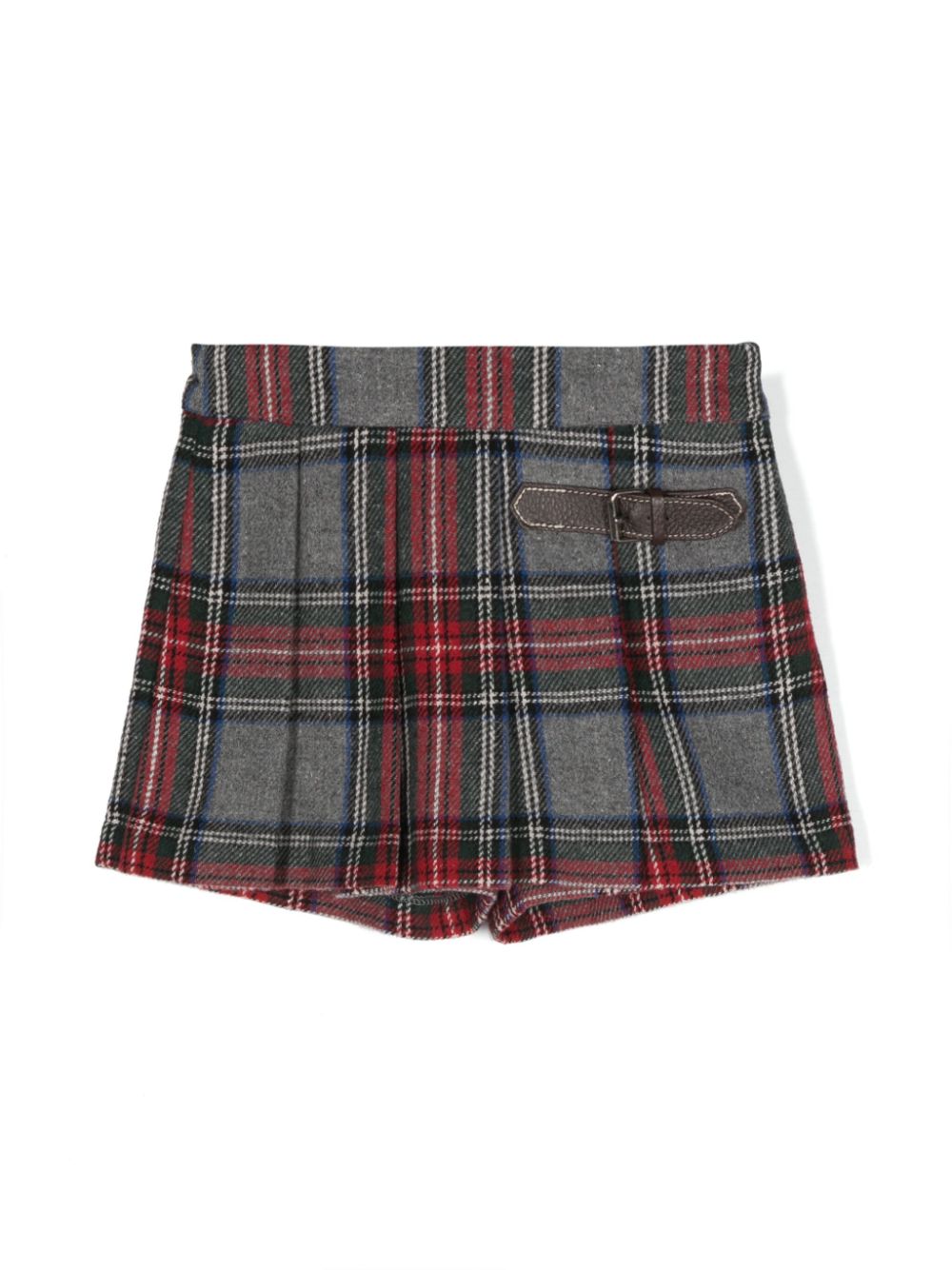 Plaid-pattern shorts - Grey