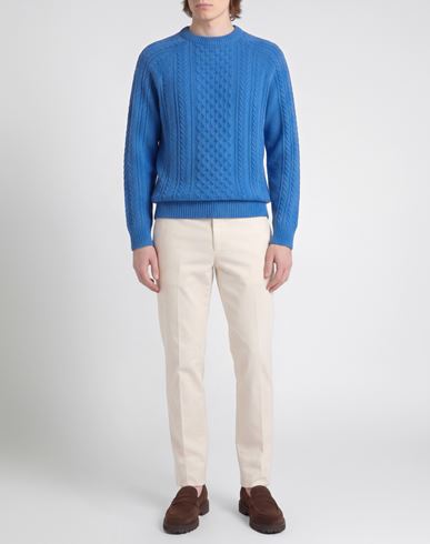 Man Sweater Azure Size S Wool, Polyamide