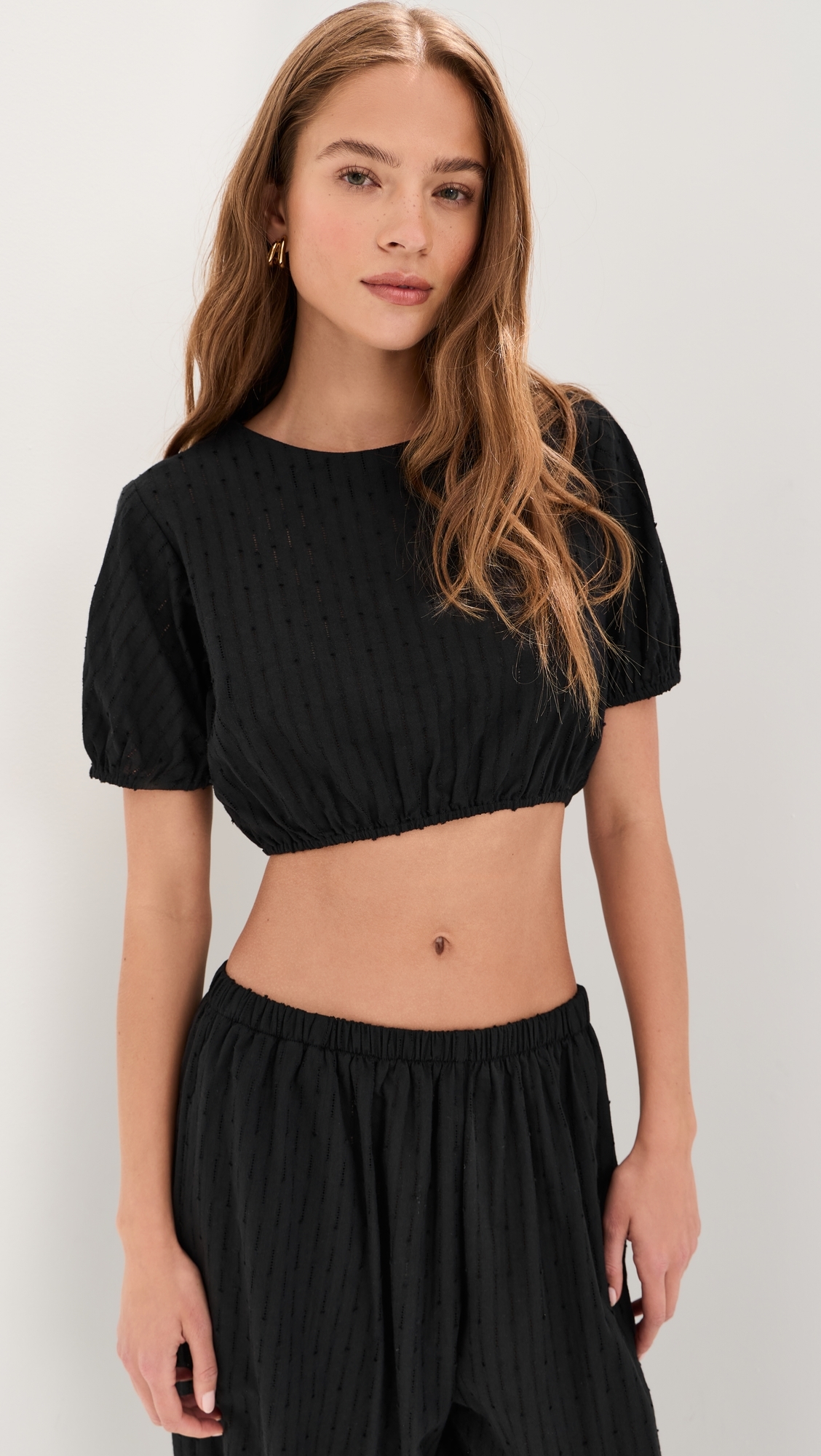 Lillian Eyelet Blouse Black