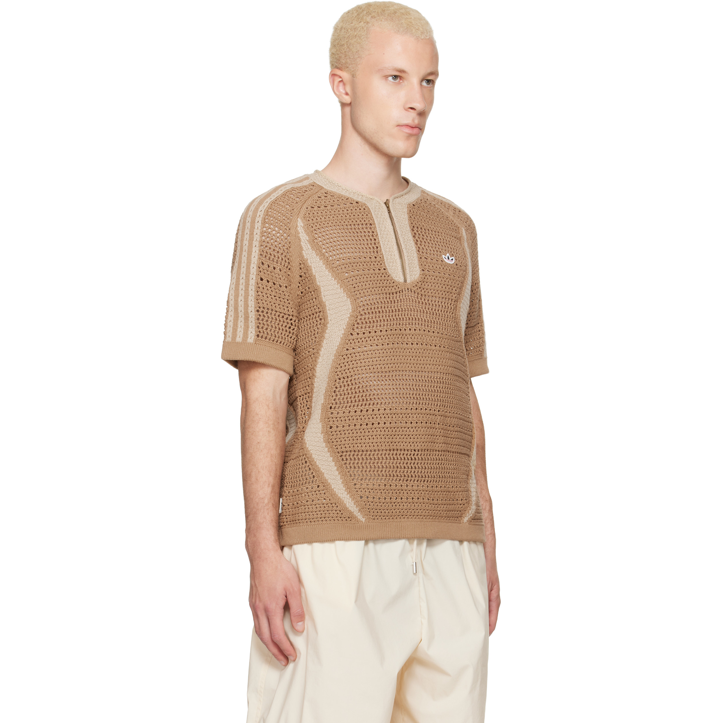 Tan Edison Chen Edition CLOT Knit Jersey T-shirt